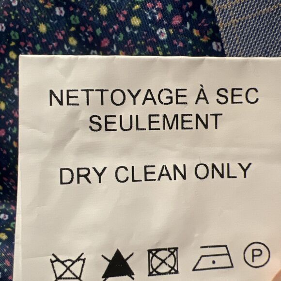 Soul of London Blue Checked Plaid Floral Lined Sport Coat Blazer Jacket Mens 40R - Picture 11 of 11